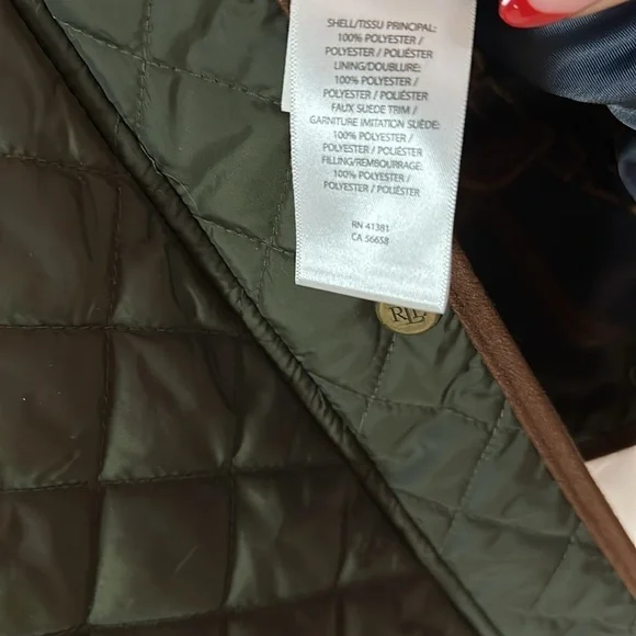Ralph Lauren Diamond quilt jacket with faux leather trim XL NWT - Picture 9 of 17